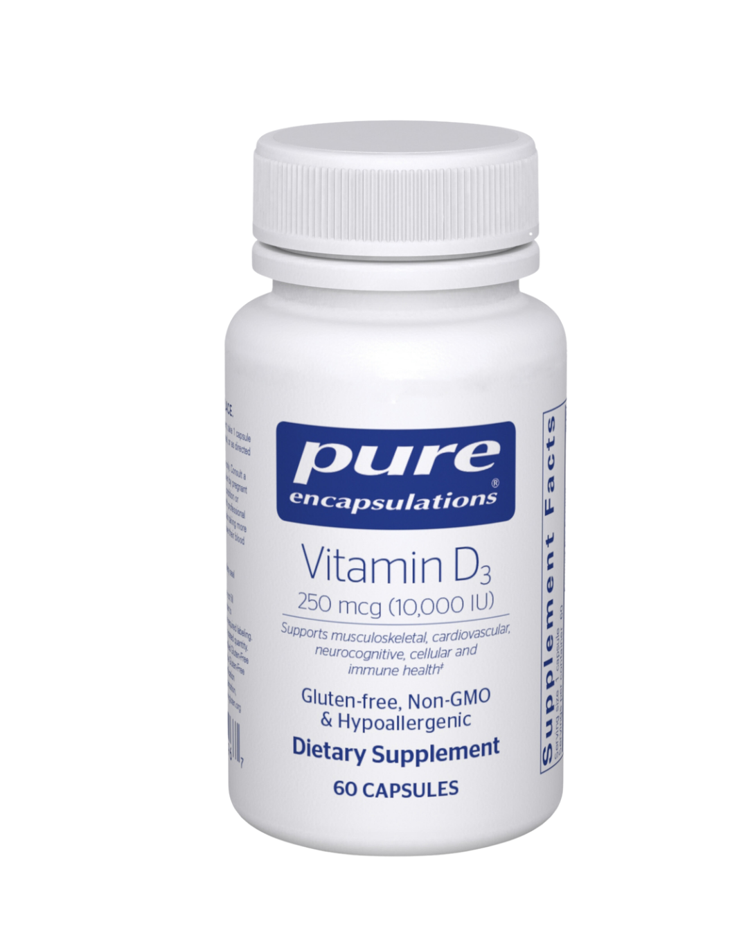 Pure Encapsulations Vitamin D3 250 mcg (10,000 IU)