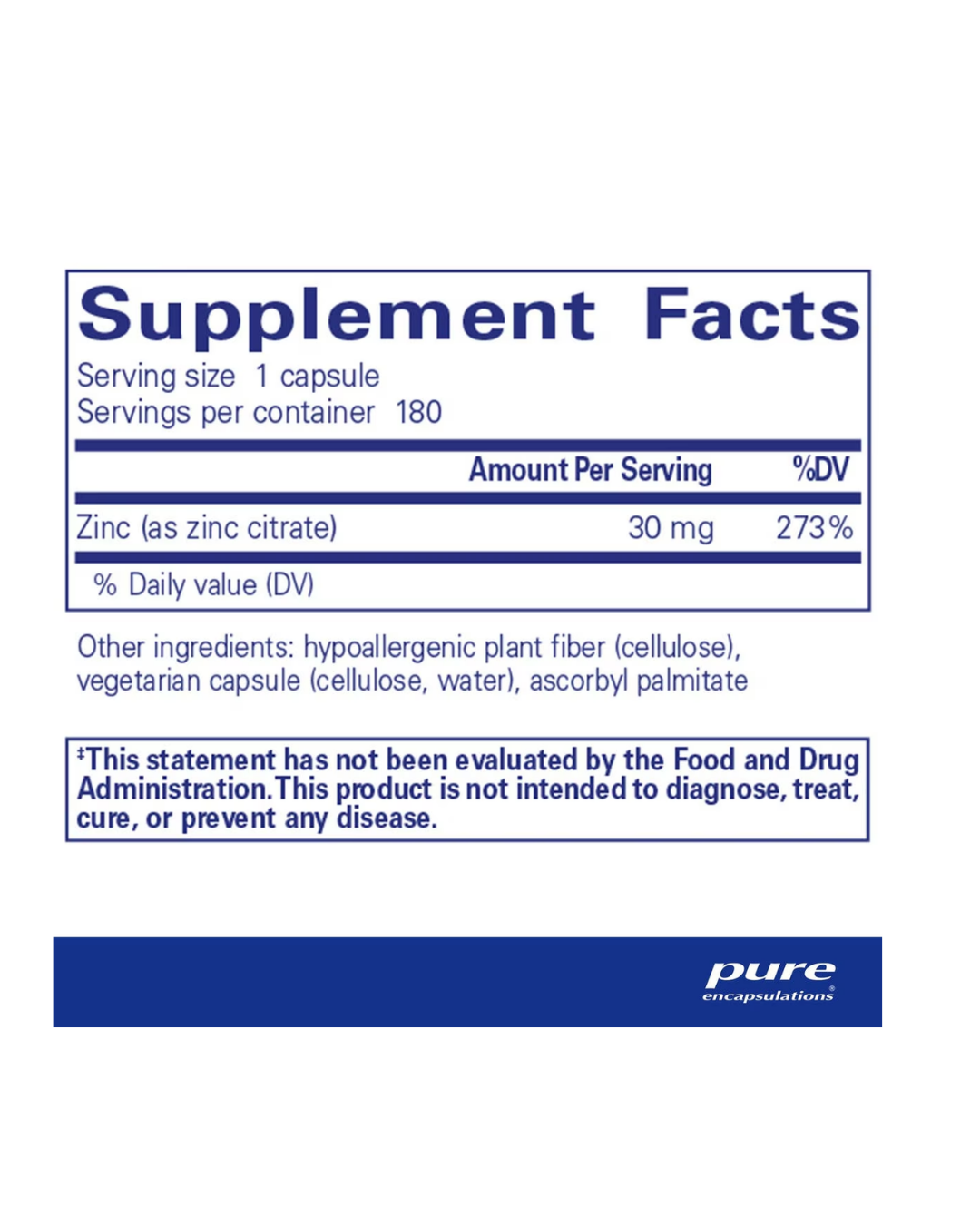 Pure Encapsulations Zinc (citrate)