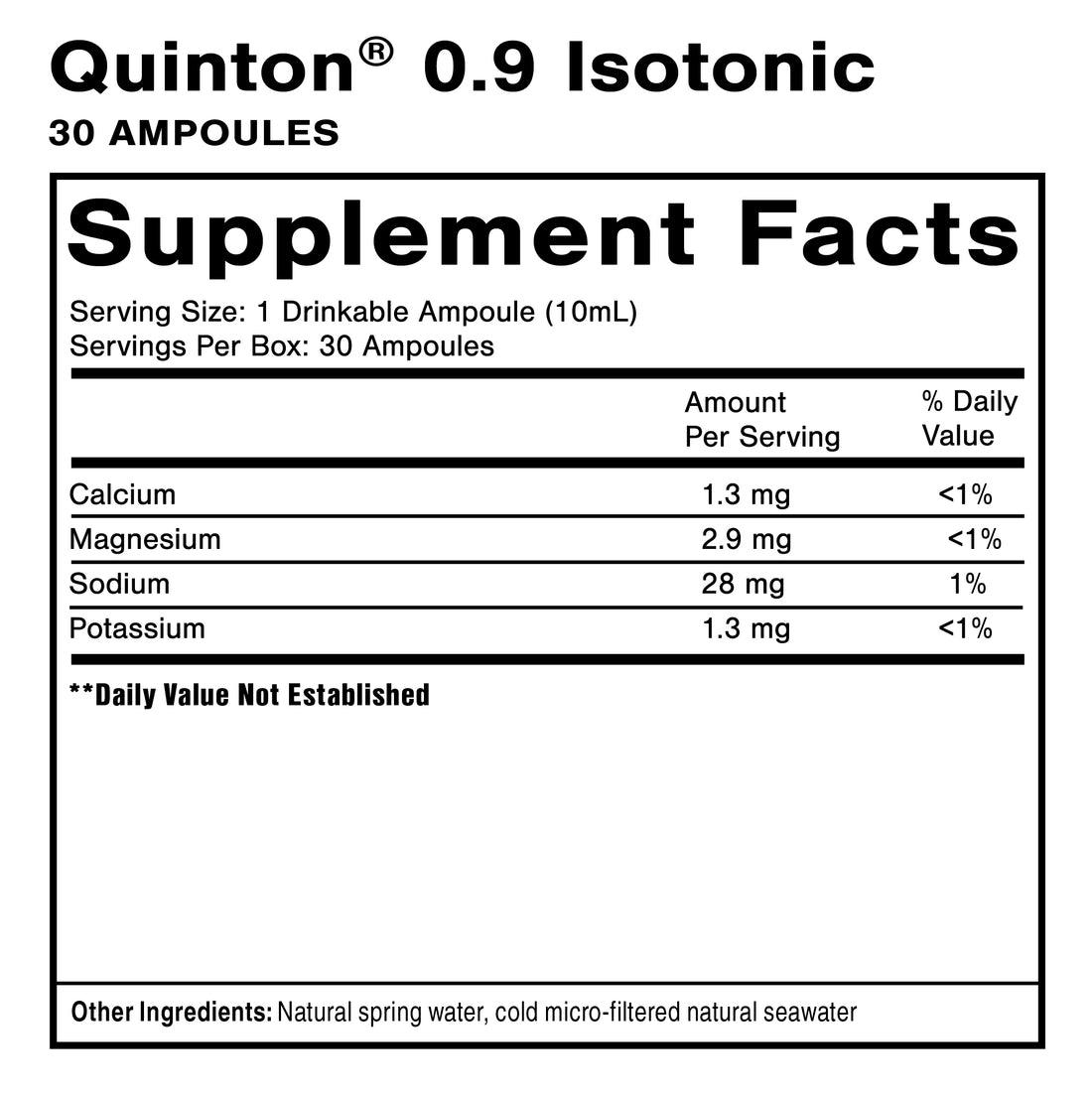 QUICKSILVER Quinton Isotonic 30 Servings