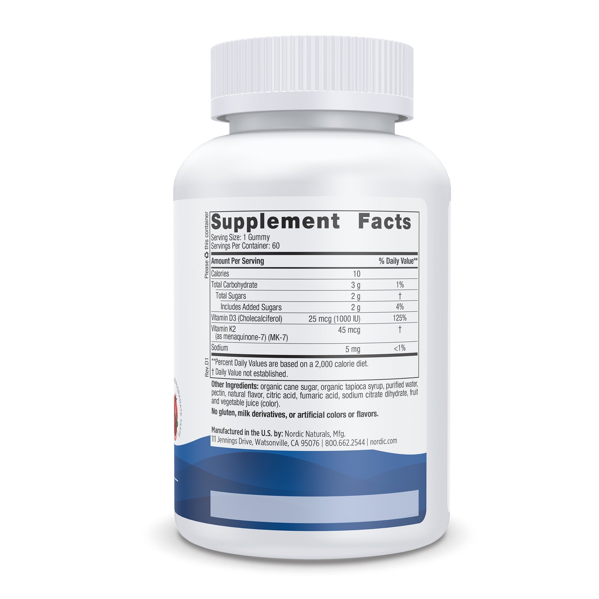 NORDIC NATURALS Vitamin D3+K2 Gummies