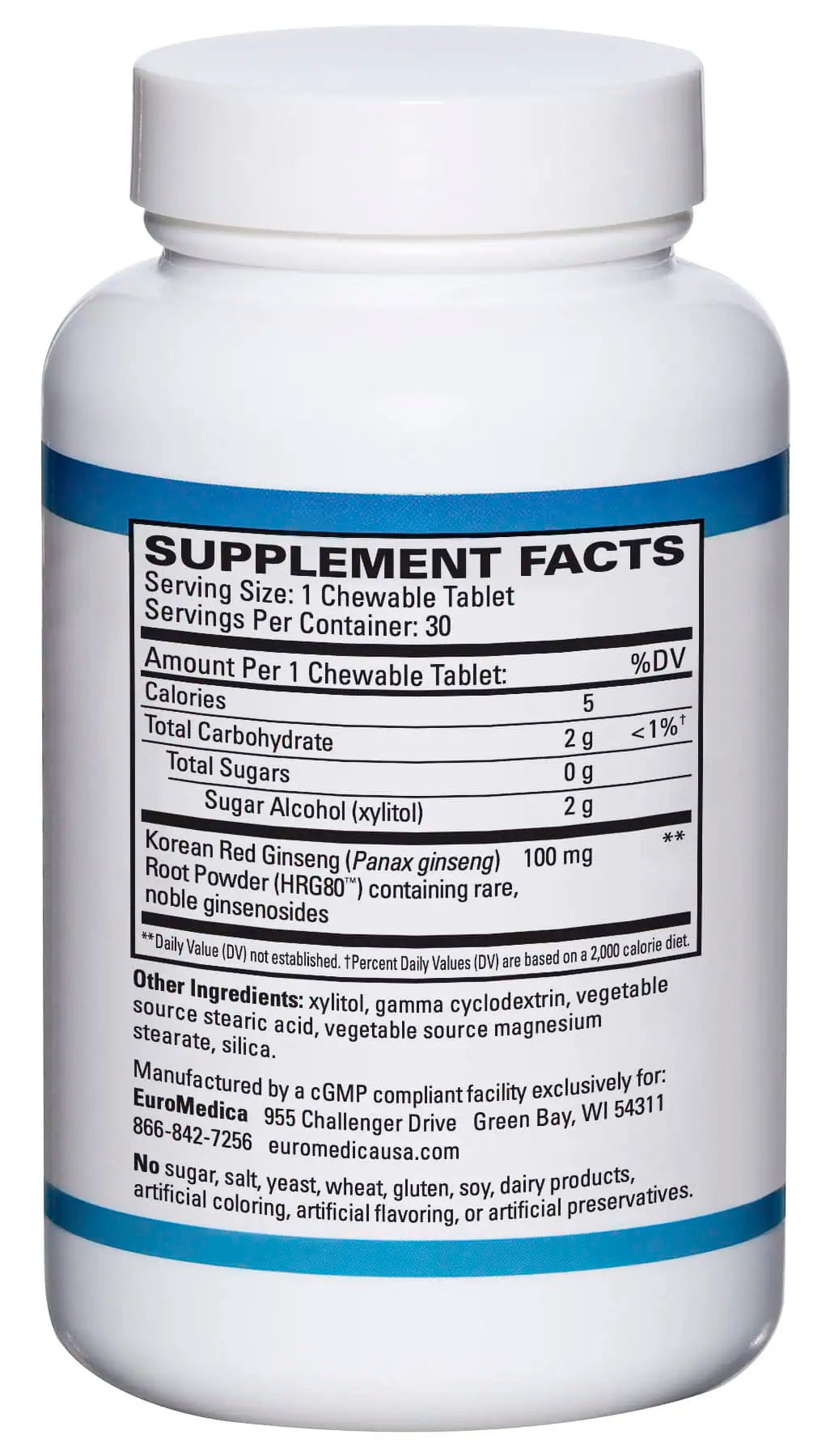 EuroMedica Red Ginseng Energy Chewable
