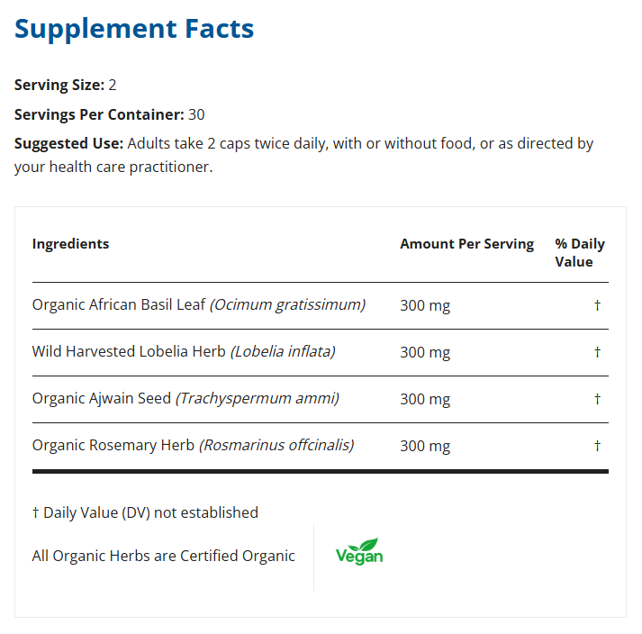 Restorative Formulations - Respiratory EZ 60 Capsules