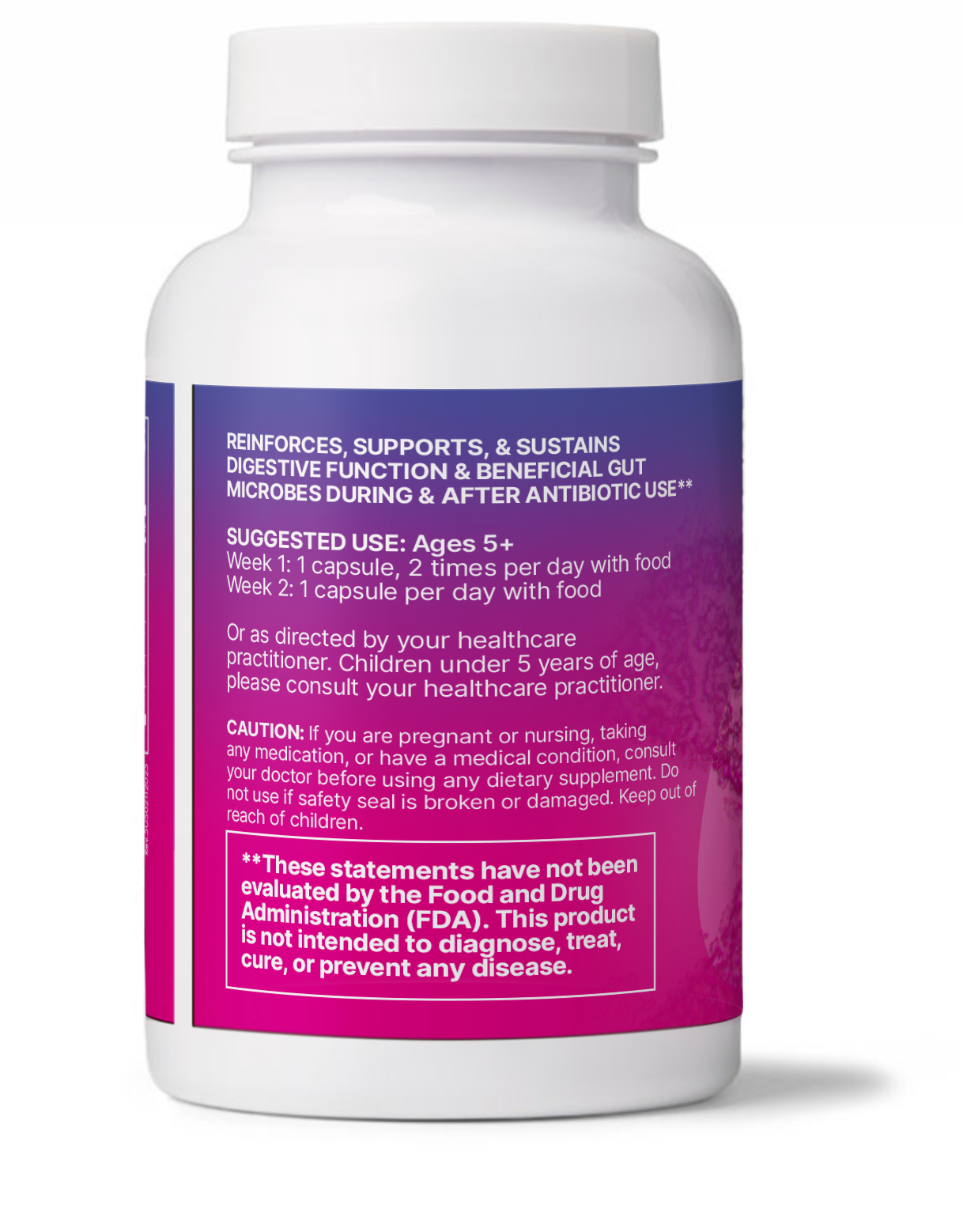 Microbiome Labs RestorFlora label with probiotic strains & dosage