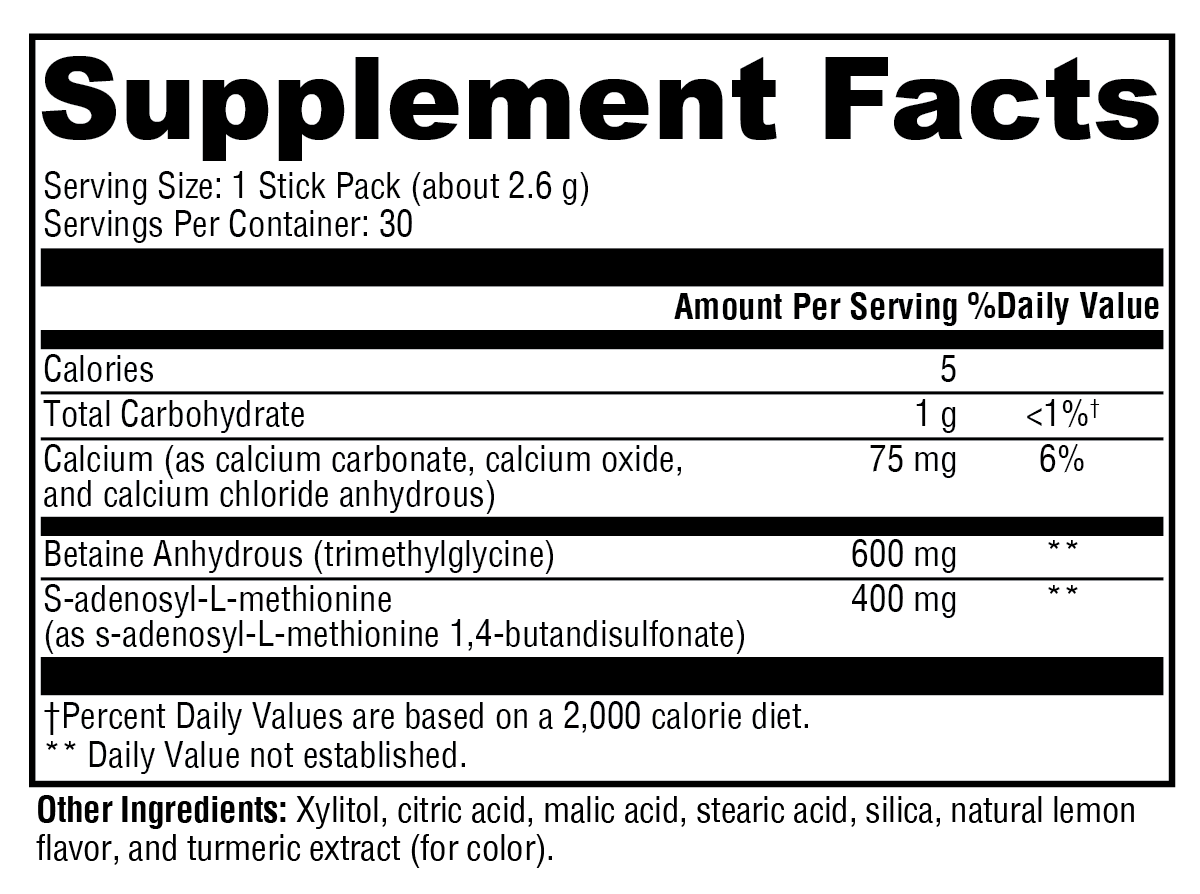 XYMOGEN SAM-e & TMG Lemon 30 Servings