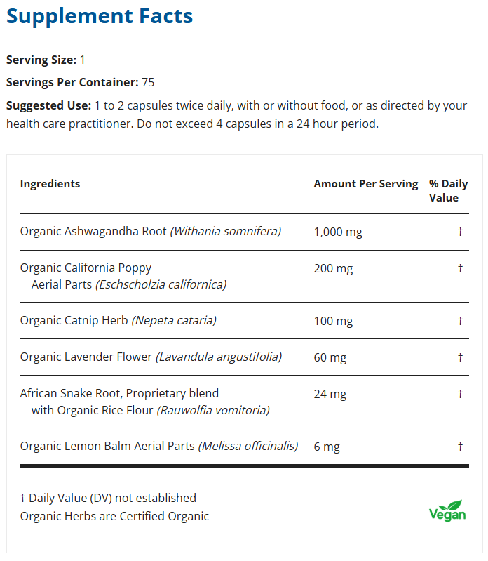 Restorative Formulations - StressCalm Px 75 Capsules