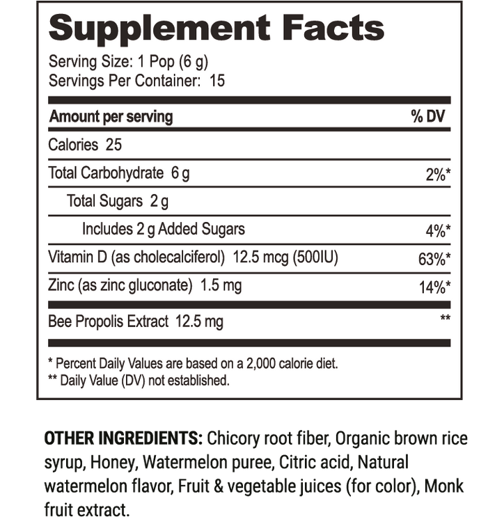 Kid’s Throat Soothing Lollipops Watermelon 15 Pops