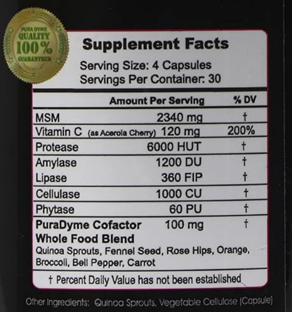 PURADYME  MSM 180 Caps