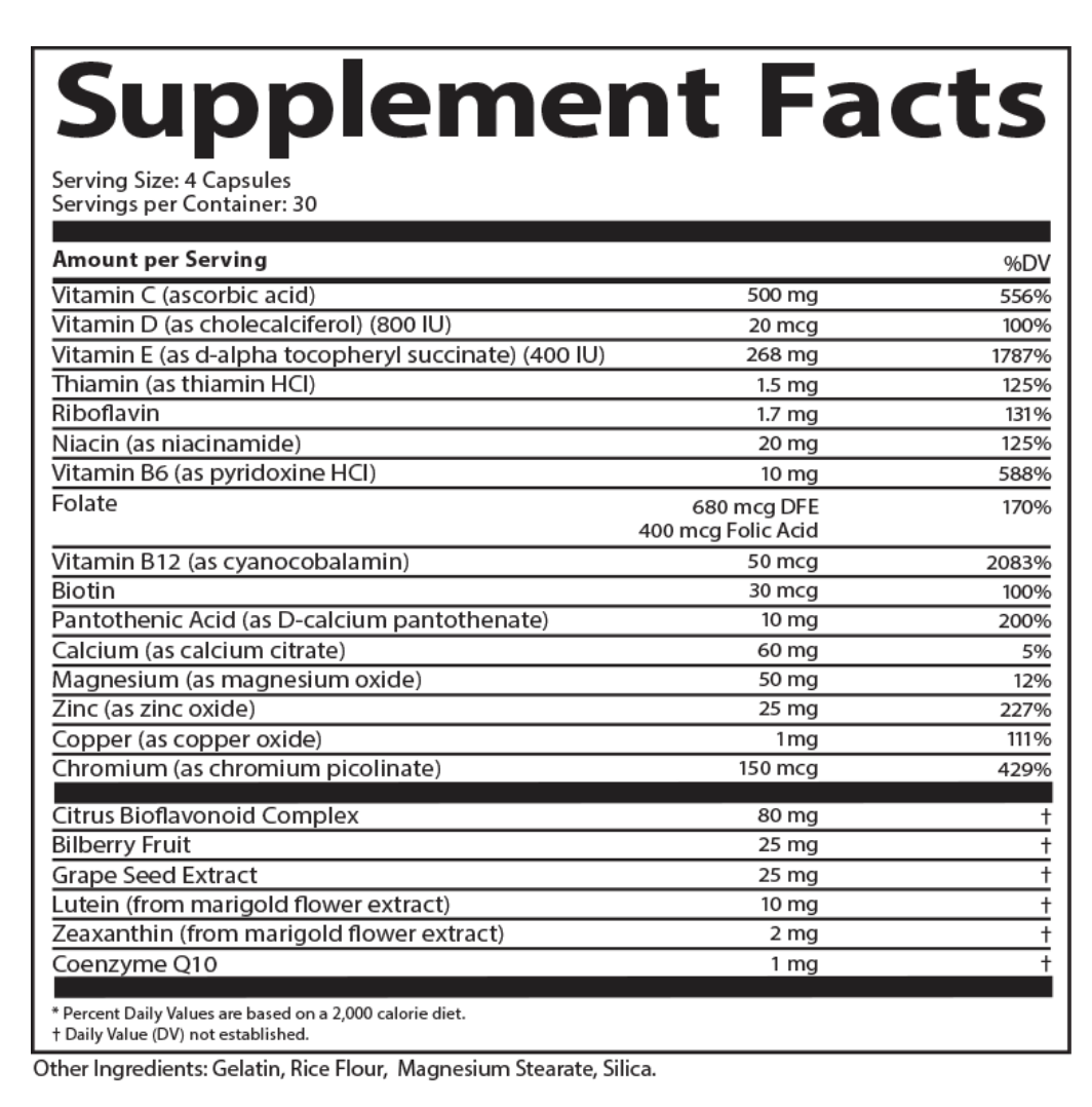 Doctor's Advantage Macular Shield Plus Complete Multivitamin 120 Capsules