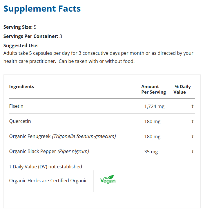 Restorative Formulations - Senolytic Px 15 Capsules