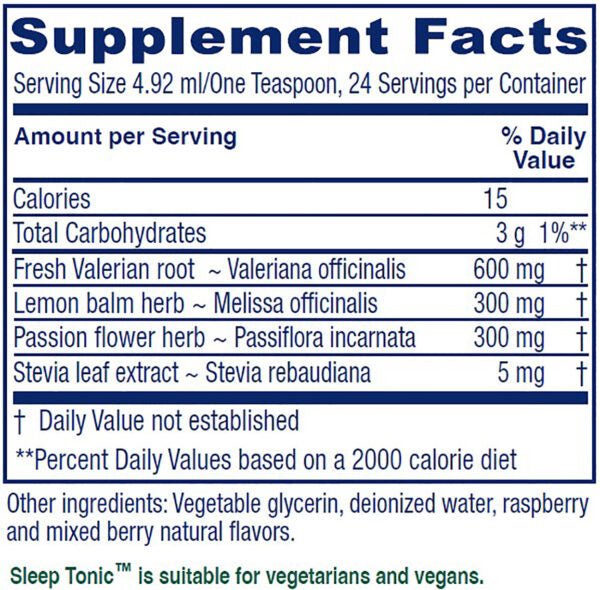 Sleep Tonic™ ~ Raspberry Sleep Tonic ~ 4 ounces