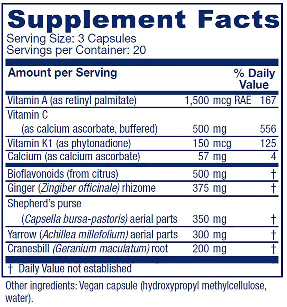 Slow Flow™ ~ Menstrual Flow Support ~ 60 capsules