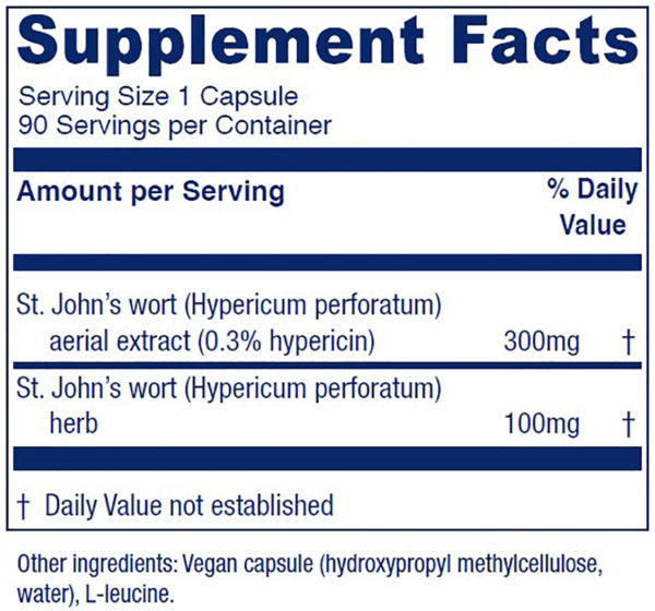 St. John’s Wort ~ Hypericum Extract Plus ~ 90 capsules