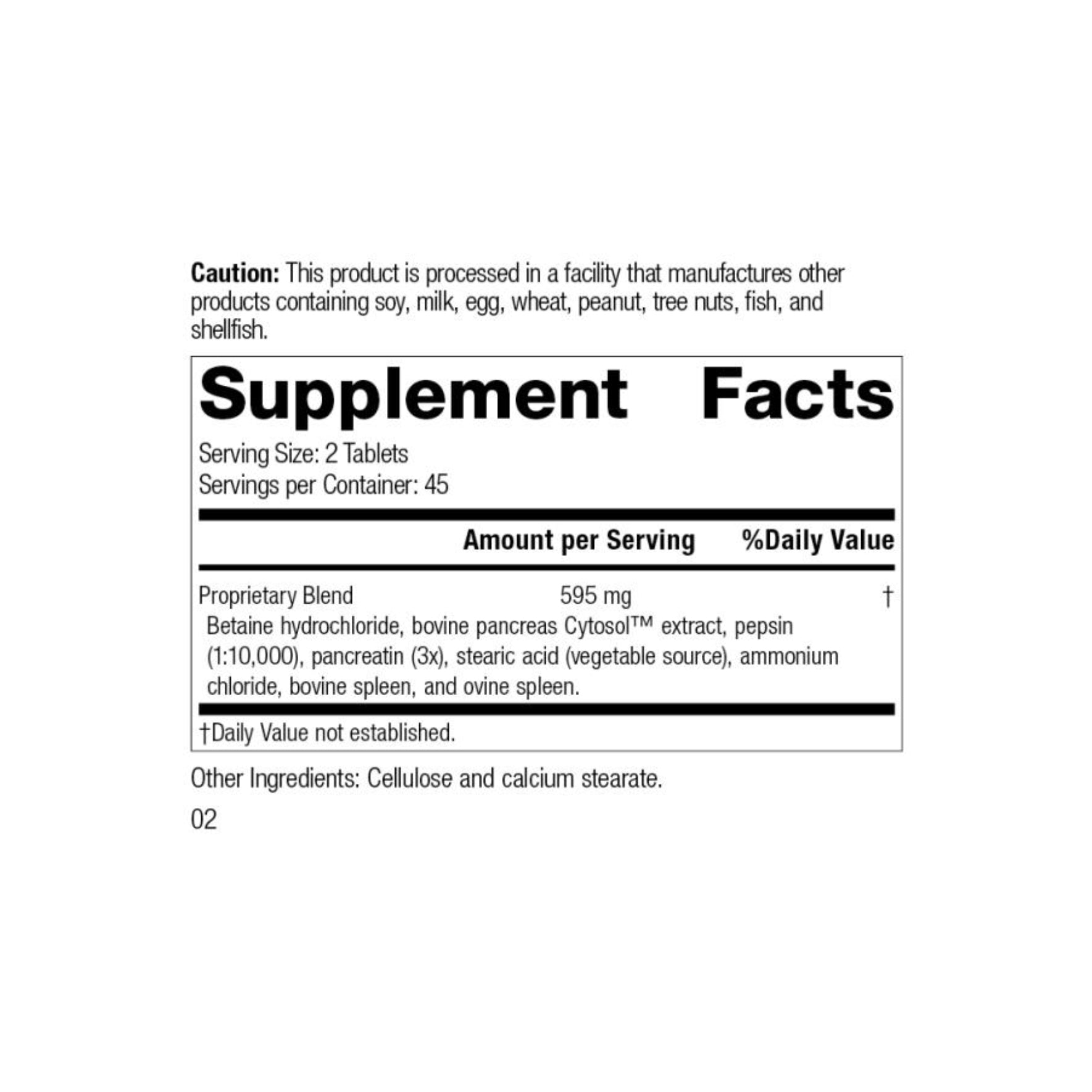 Standard Process Zypan 90 Tablets