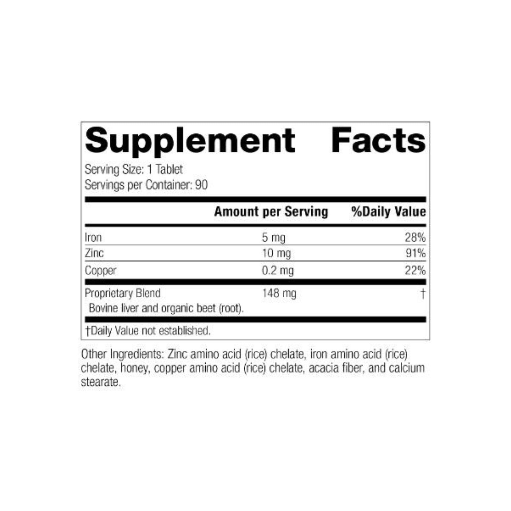 Standard Process Zinc Complex