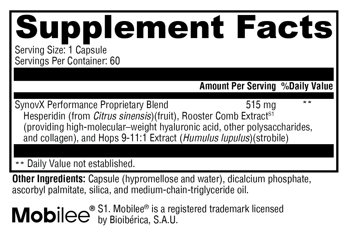 XYMOGEN SynovX® Performance 60 Capsules