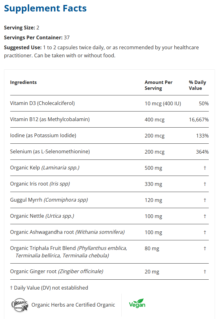 Restorative Formulations- ThyroCare 75 Capsules