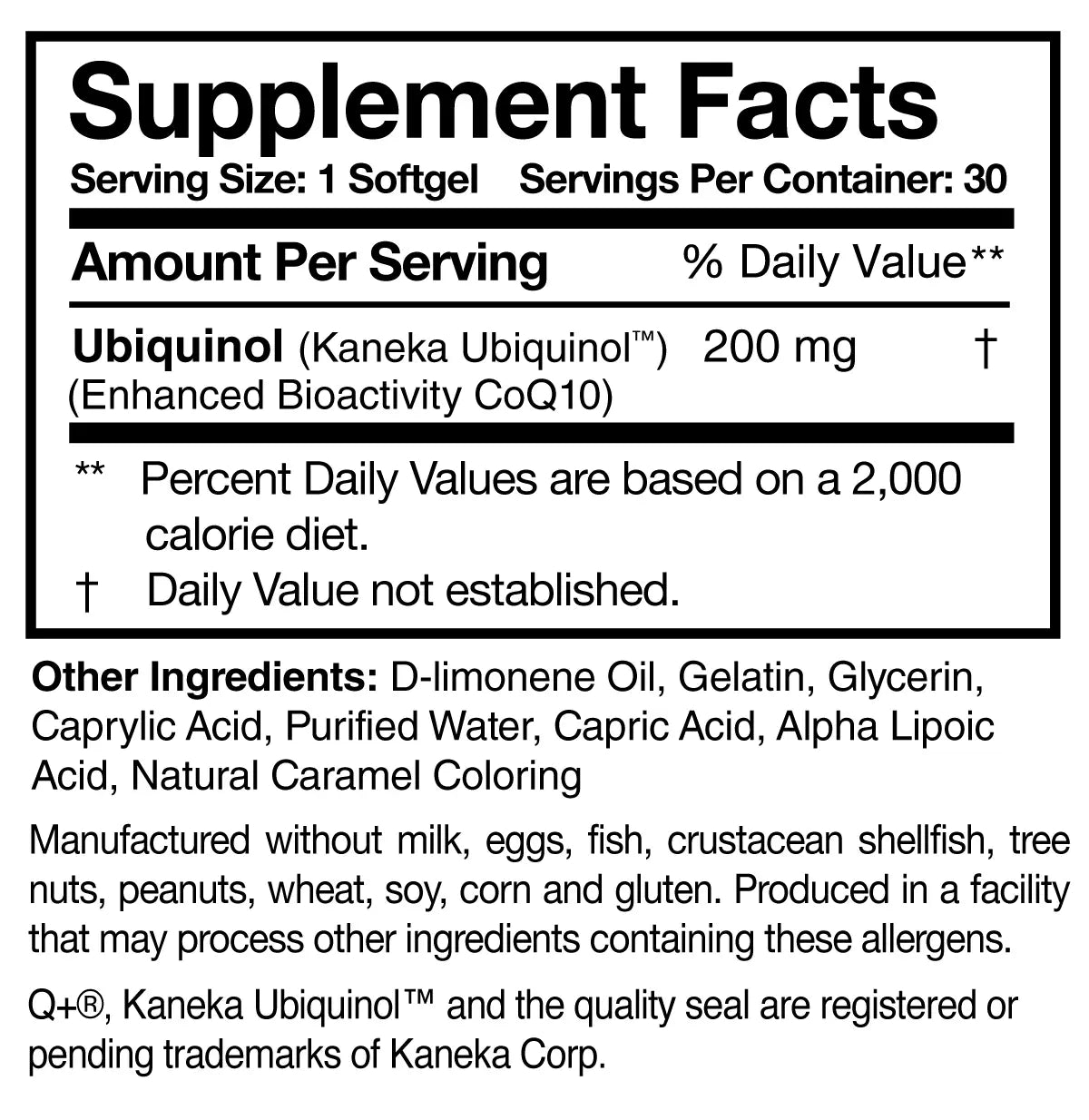 Researched Nutritionals Ubiquinol Super 200™