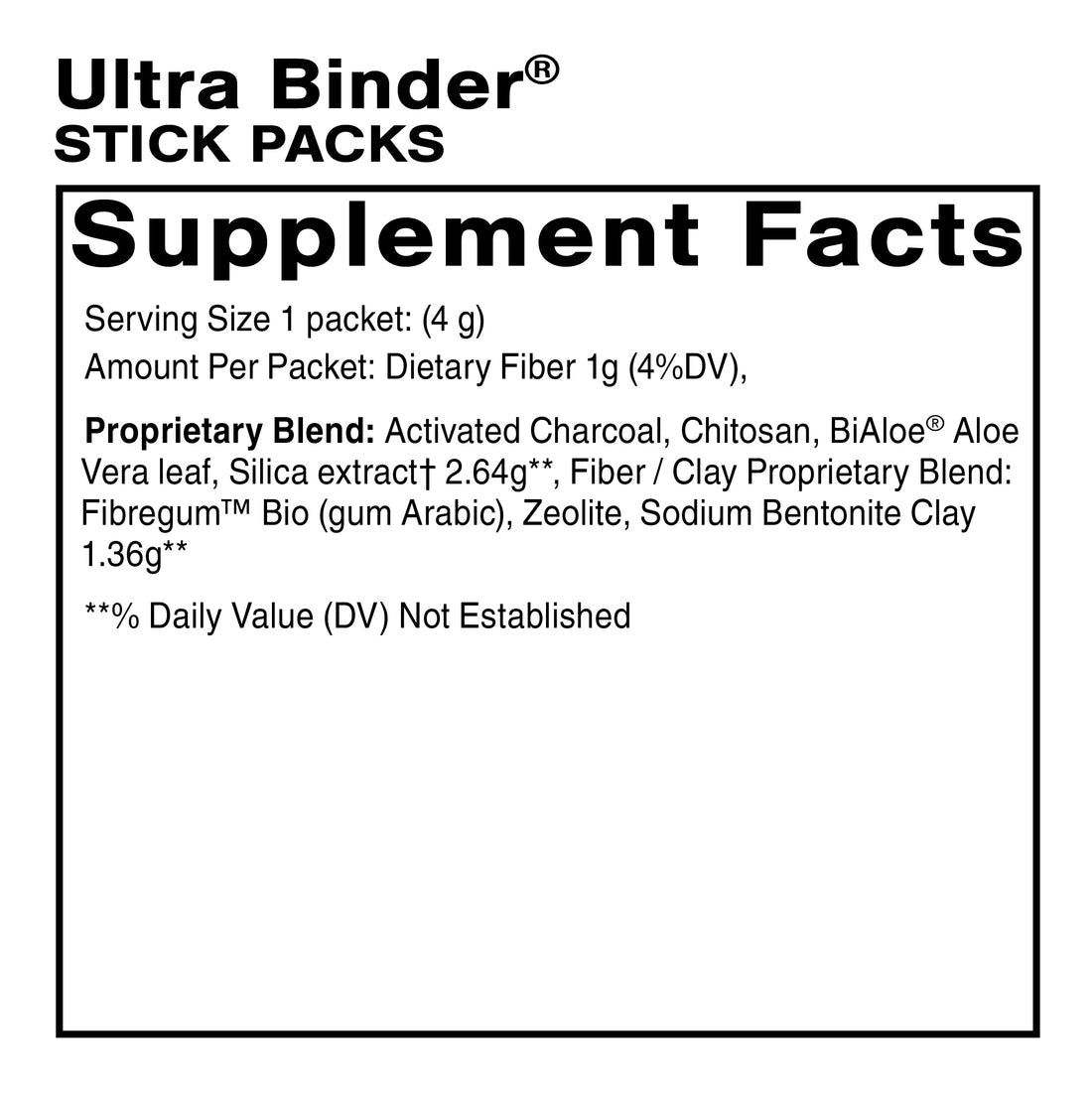 QUICKSILVER Ultra Binder® Stick Packs 20 Servings