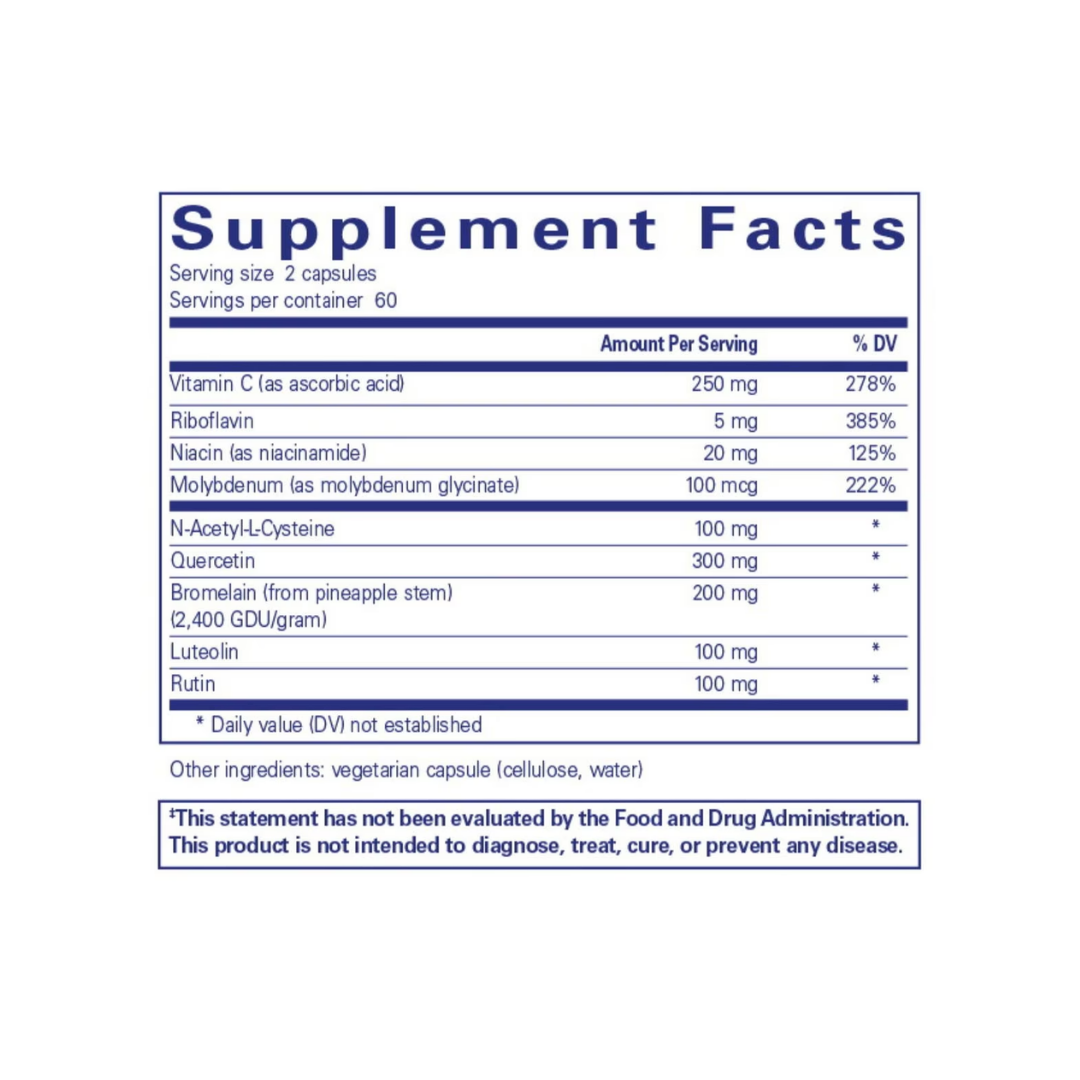 Pure Encapsulations Hist Reset supplement packaging and bottle design