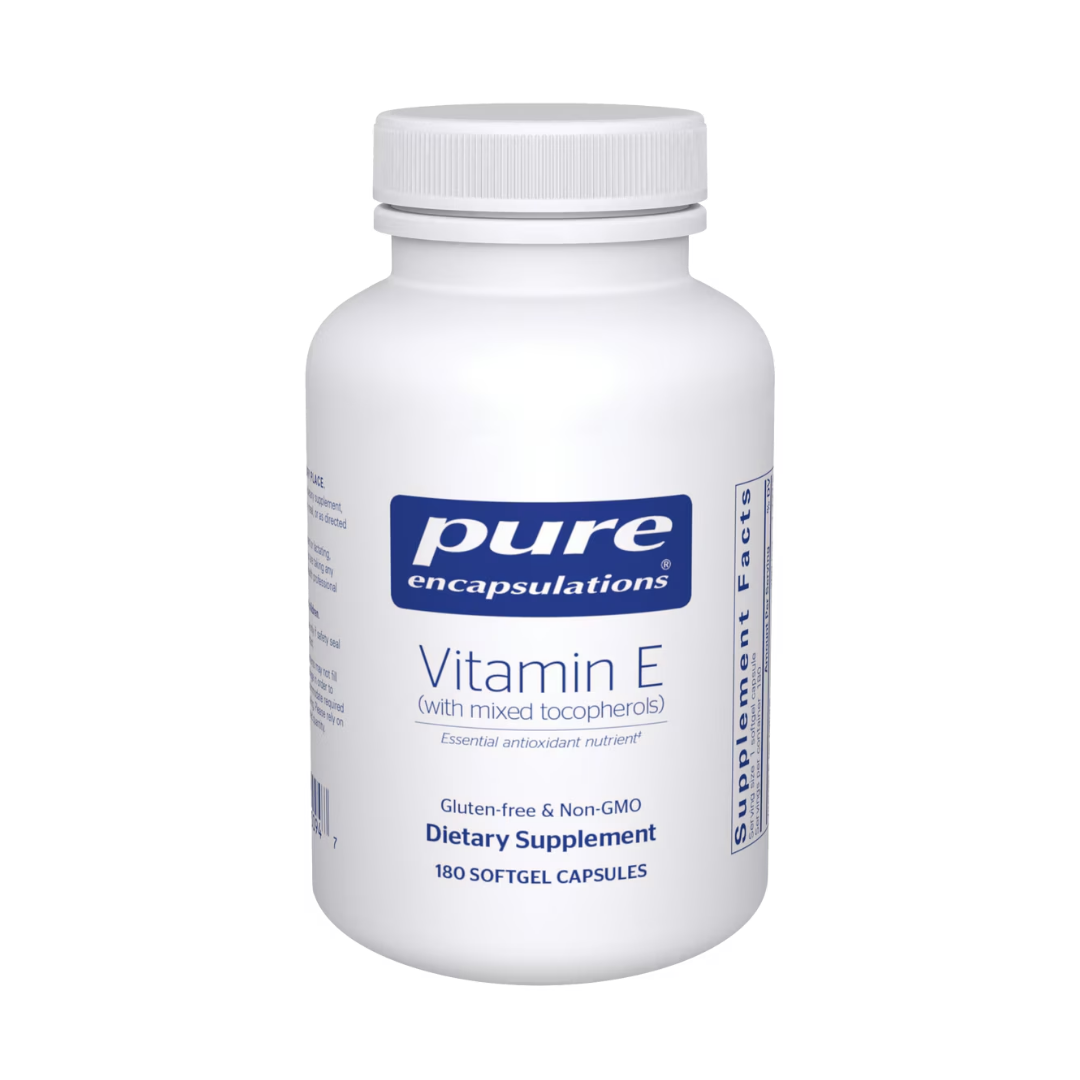Pure Encapsulations Vitamin E with Mixed Tocopherols supports antioxidant defense and cellular health