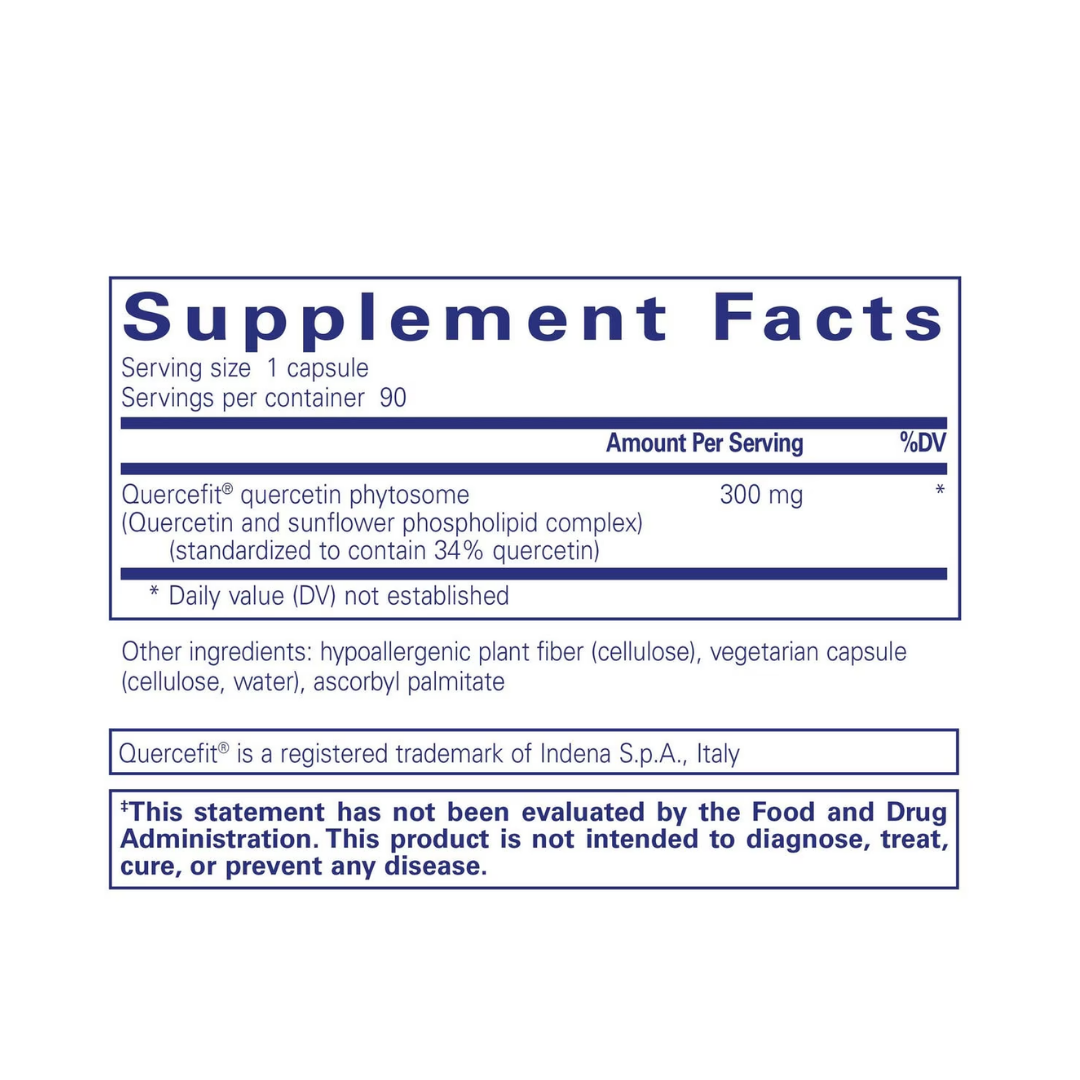 Pure Encapsulations Quercetin UltraSorb supplement bottle packaging image