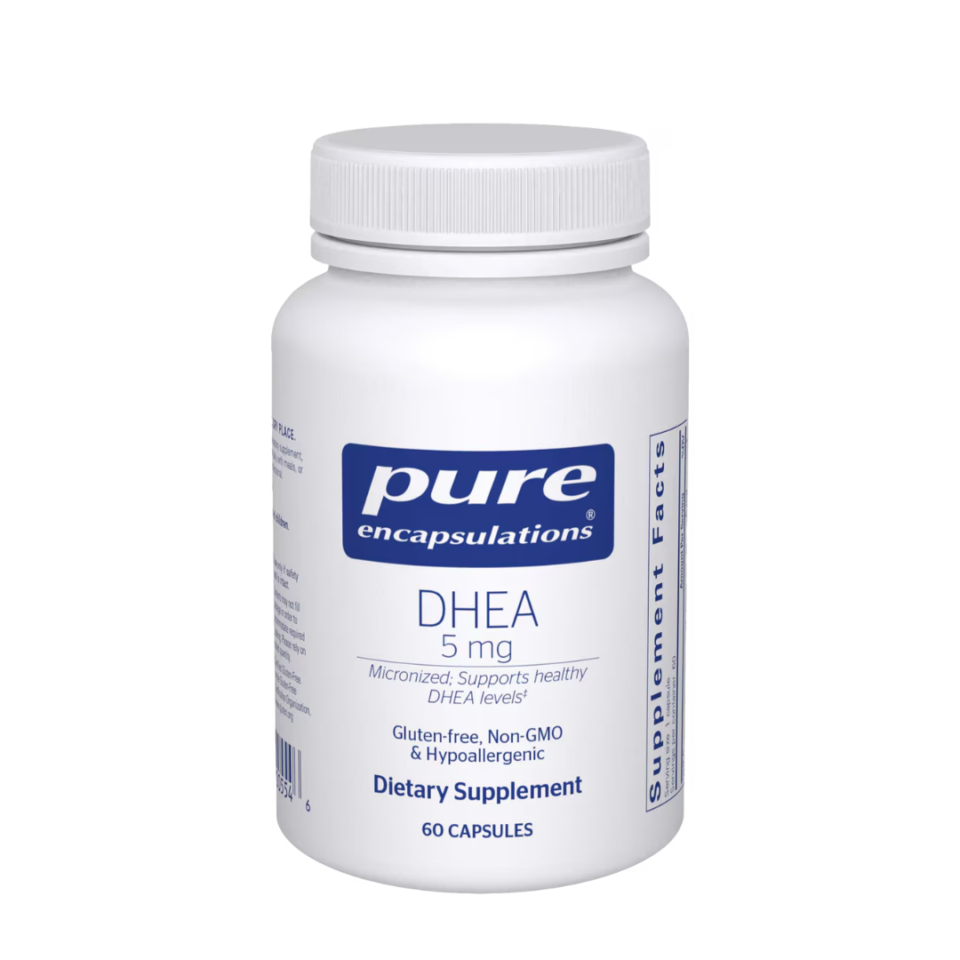 Pure Encapsulations DHEA 5 mg supporting adrenal and hormonal wellness