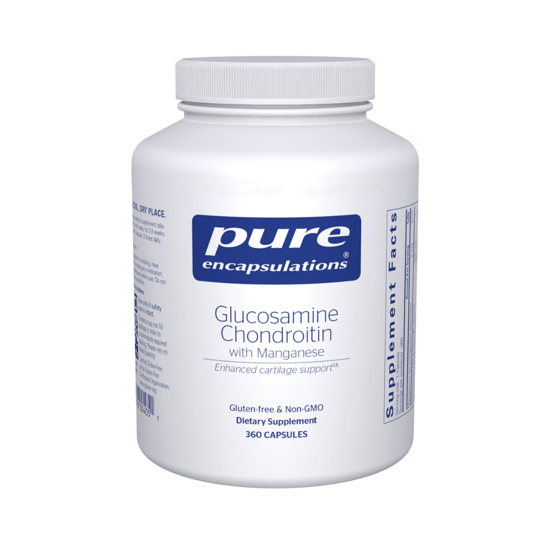 Pure Encapsulations Glucosamine Chondroitin with Manganese supplement packaging