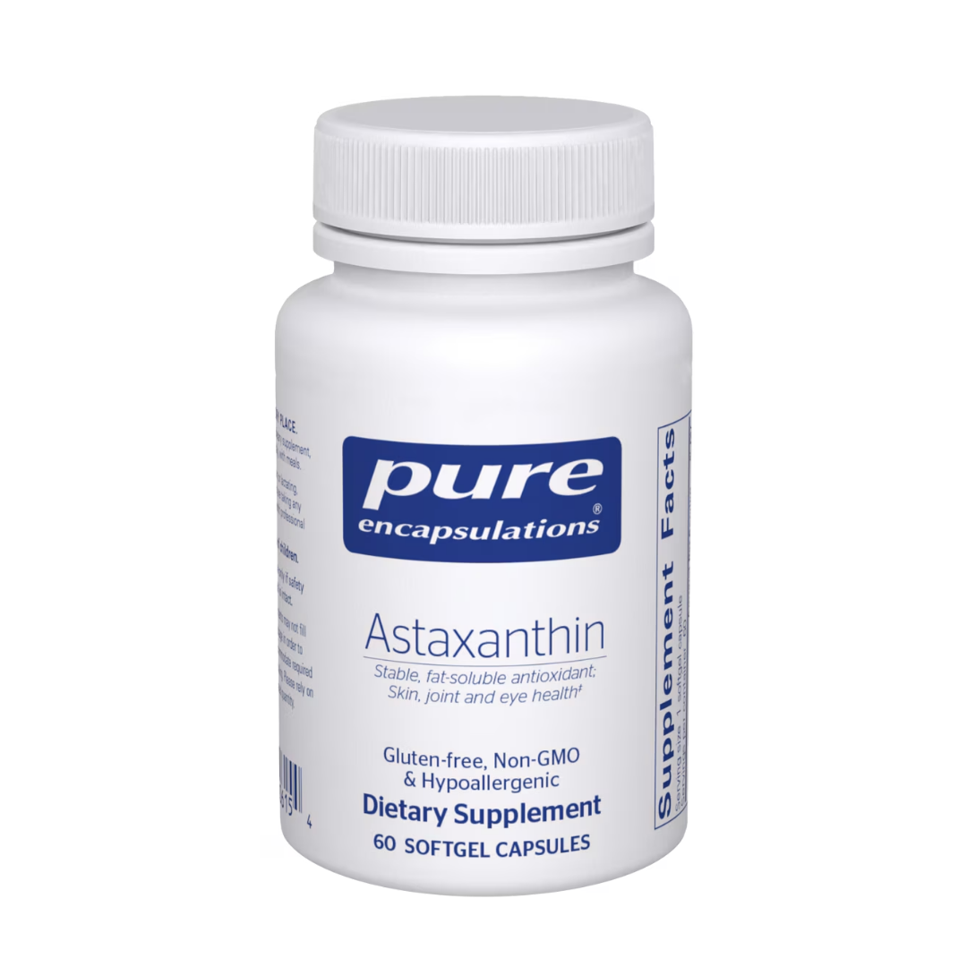 Pure Encapsulations Astaxanthin supporting antioxidant defense and skin health