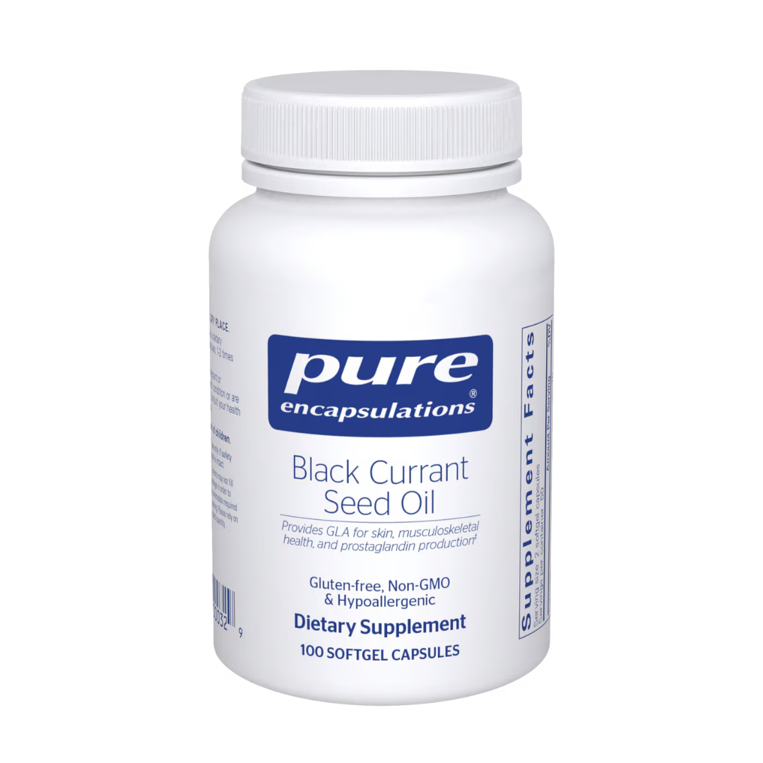 Pure Encapsulations Black Currant Seed Oil supporting skin and joint wellness