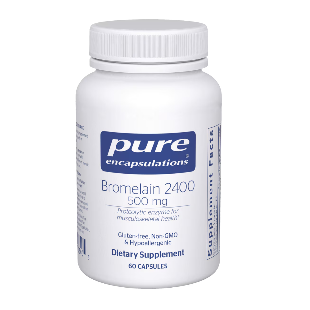 Pure Encapsulations Bromelain 2400 500 mg supporting digestion and recovery wellness