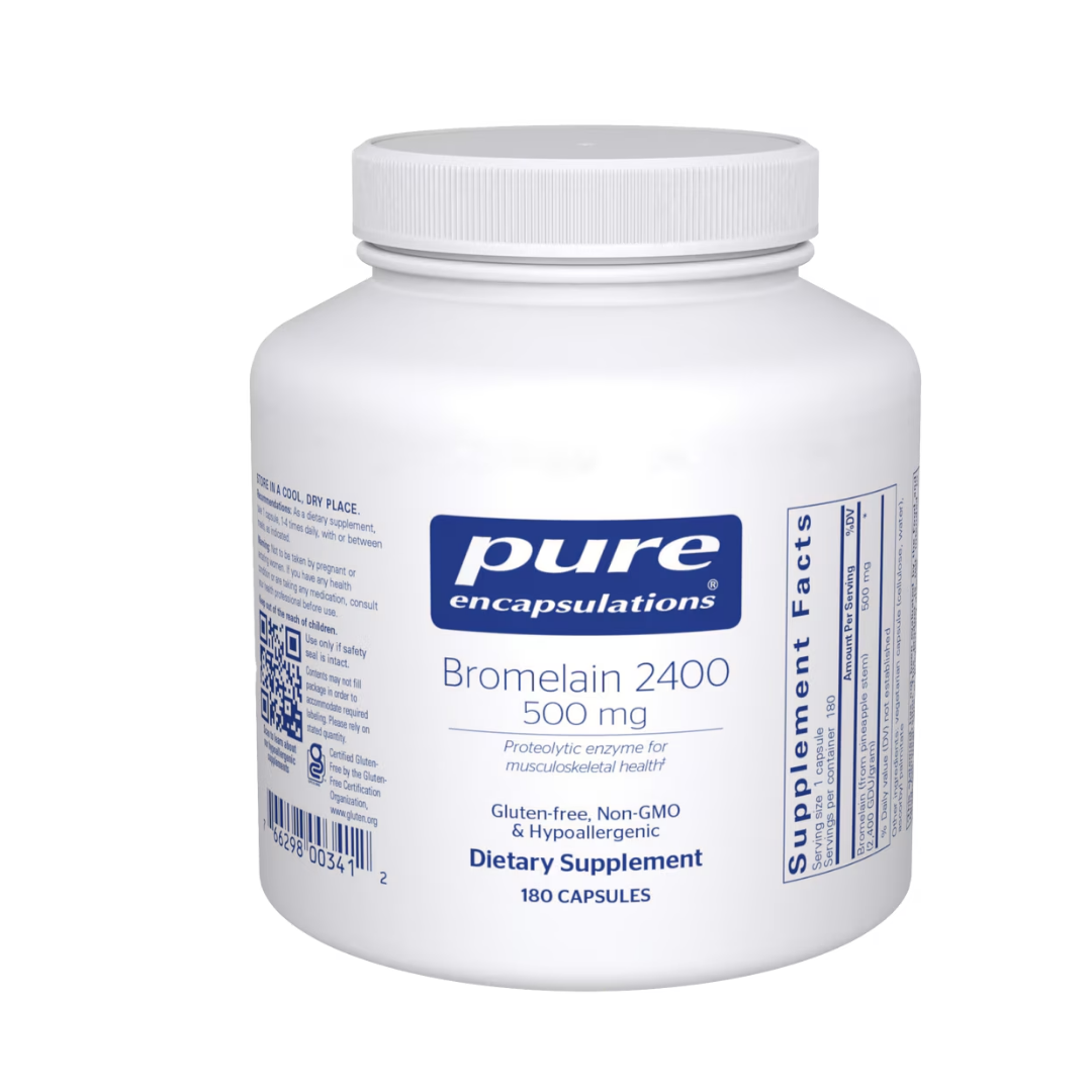 Pure Encapsulations Bromelain 2400 500 mg supporting digestion and recovery wellness