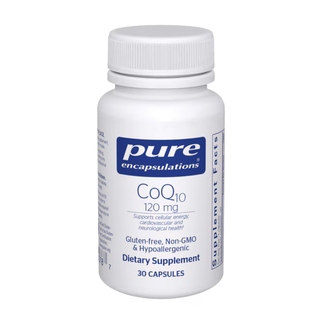 Pure Encapsulations CoQ10 120 mg supporting heart and energy metabolism