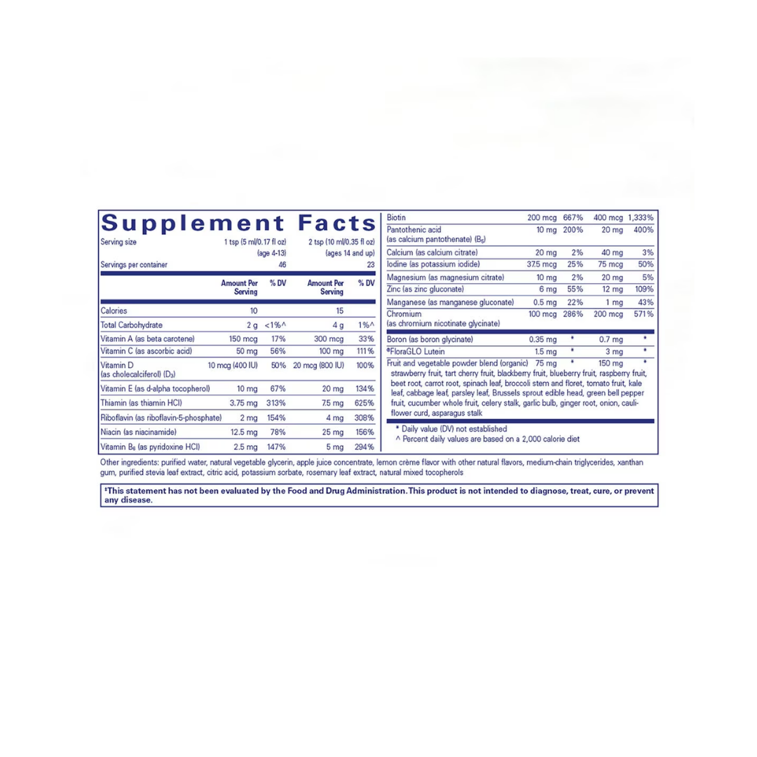 Pure Encapsulations LiquiNutrients 230 ml supplement bottle packaging image