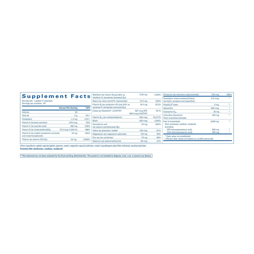 Pure Encapsulations Energize Plus Pure Pack box showing supplement packaging and branding