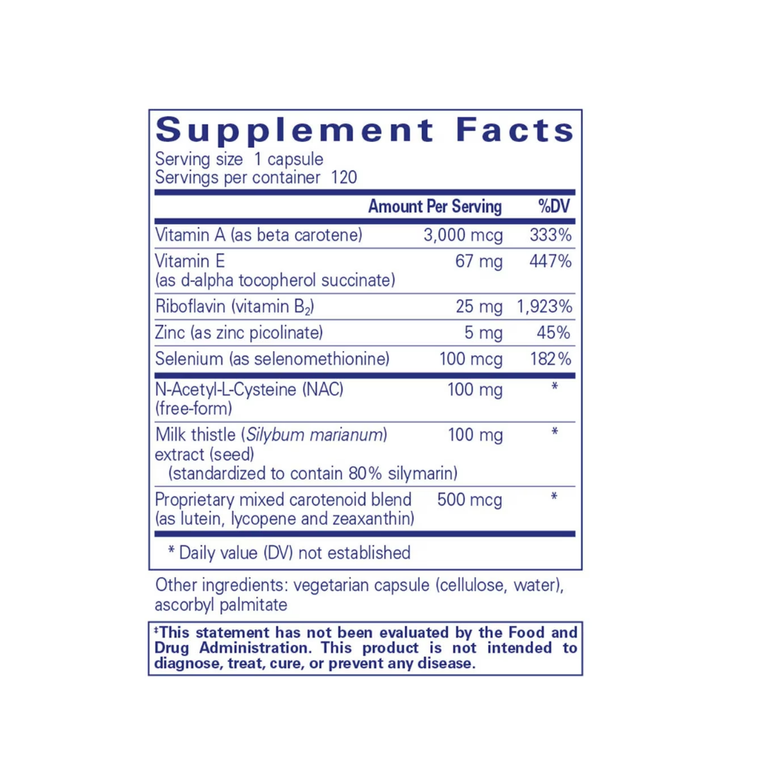 Pure Encapsulations AntiOxidant Formula bottle showing supplement packaging and branding