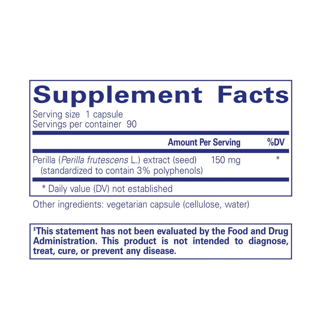 Pure Encapsulations Perilla Extract supplement bottle packaging image