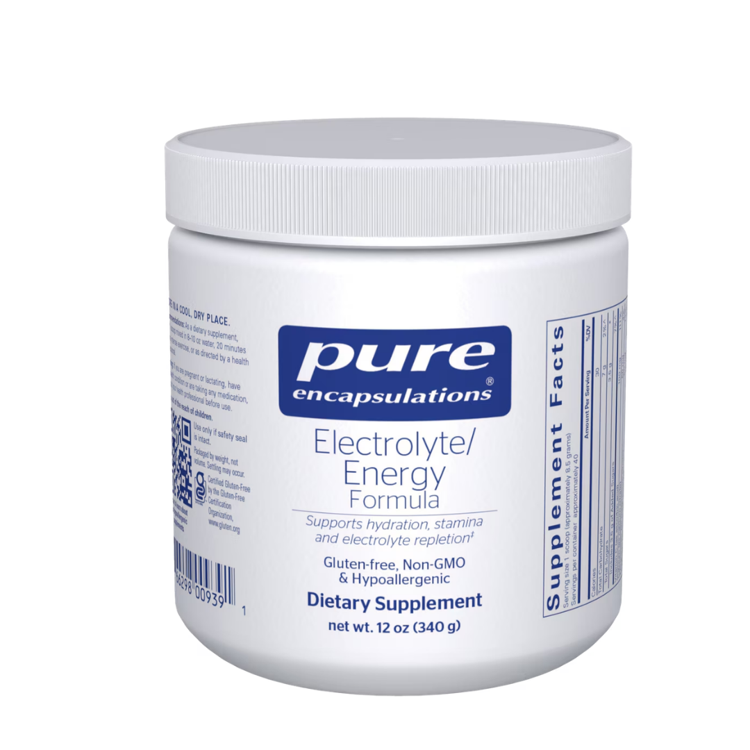 Pure Encapsulations Electrolyte Energy Formula supporting hydration and energy production