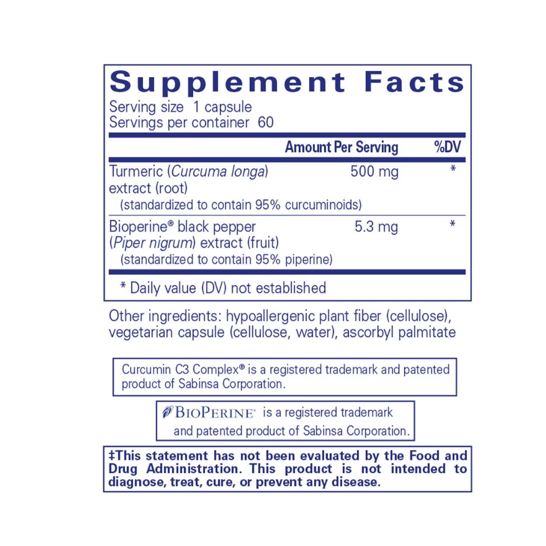 Pure Encapsulations Curcumin 500 with Bioperine®