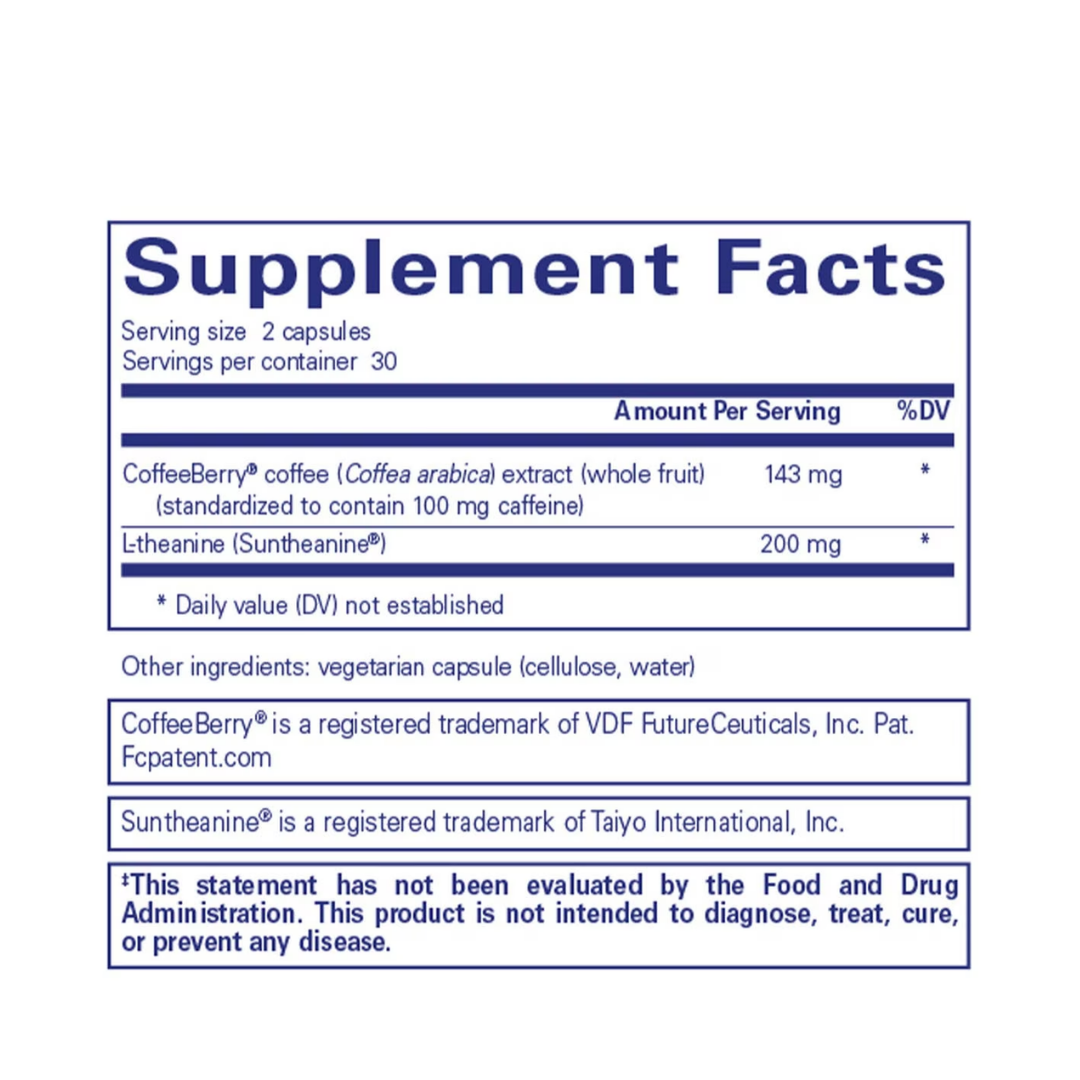 Pure Encapsulations CaffPhenol bottle showing supplement packaging and branding