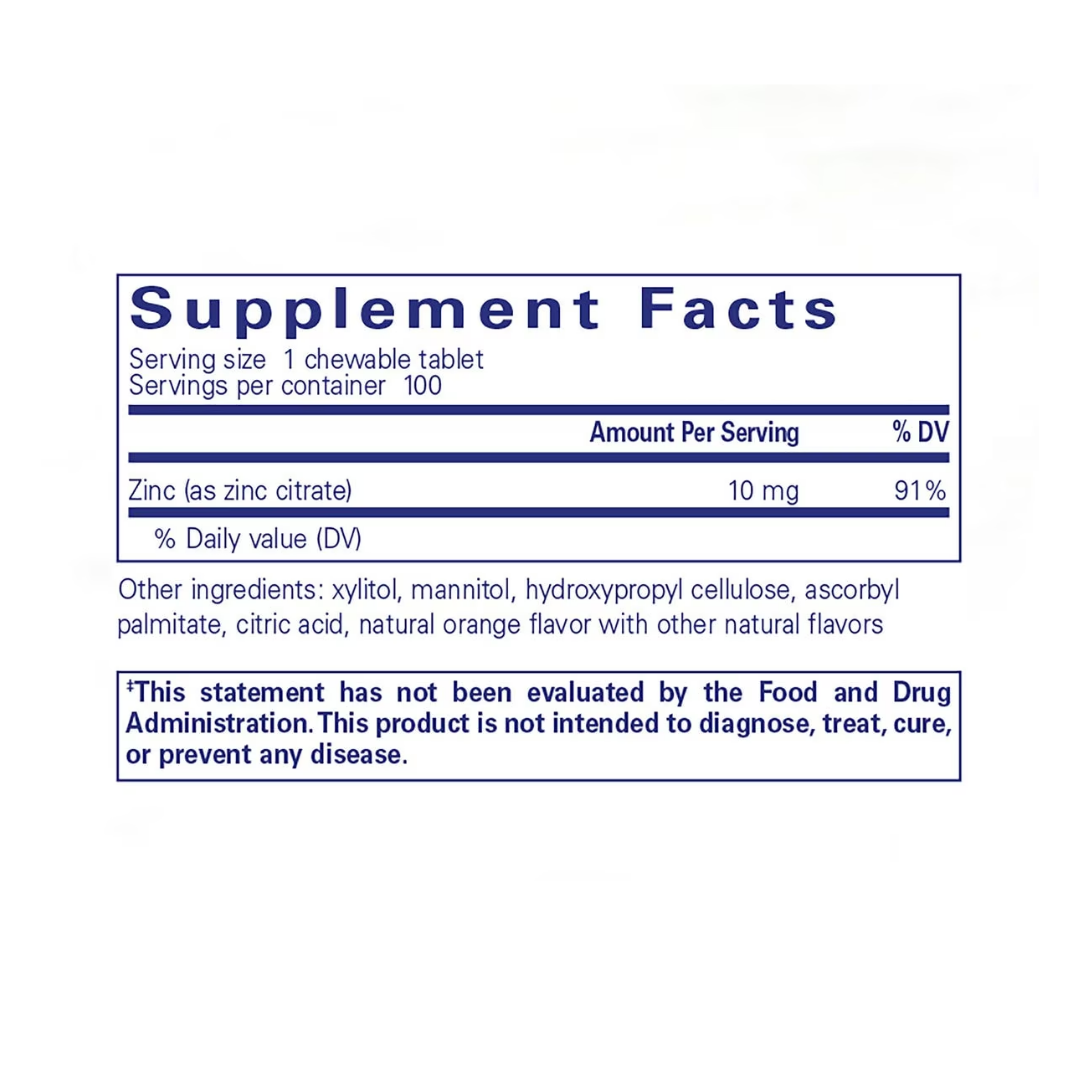 Pure Encapsulations Zinc chewables