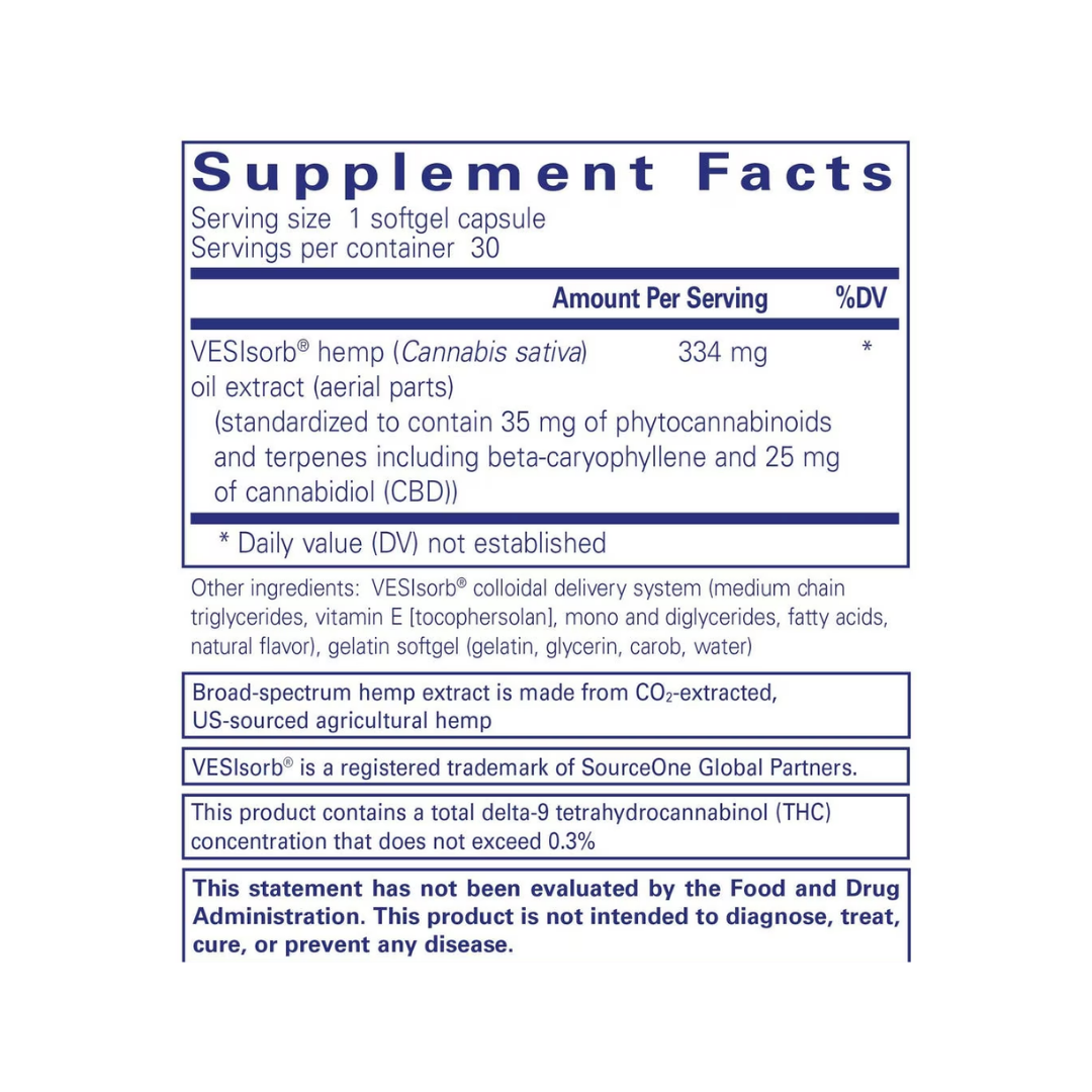 Pure Encapsulations Hemp CBD VESIsorb®
