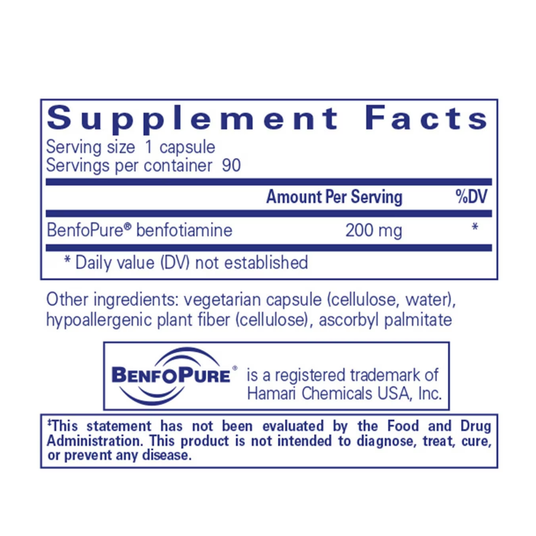 Pure Encapsulations BenfoMax bottle showing supplement packaging and branding