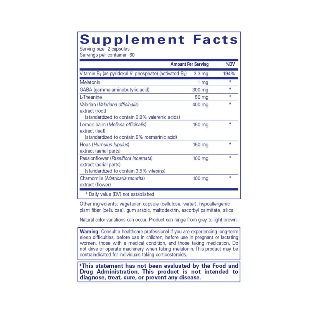Pure Encapsulations Best-Rest Formula bottle showing supplement packaging and branding