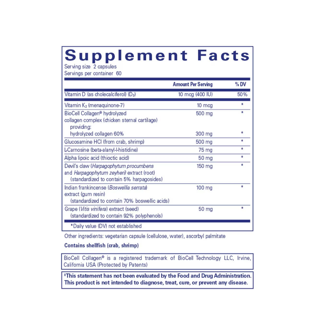 Pure Encapsulations Disc-Flex bottle showing supplement packaging and branding