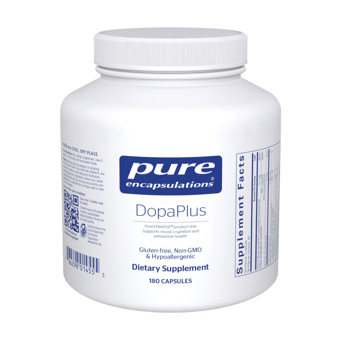 Pure Encapsulations DopaPlus supporting mood focus and neurotransmitter balance