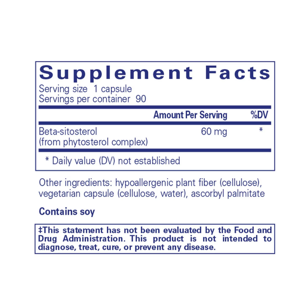 Pure Encapsulations Beta-Sitosterol bottle showing supplement packaging and branding