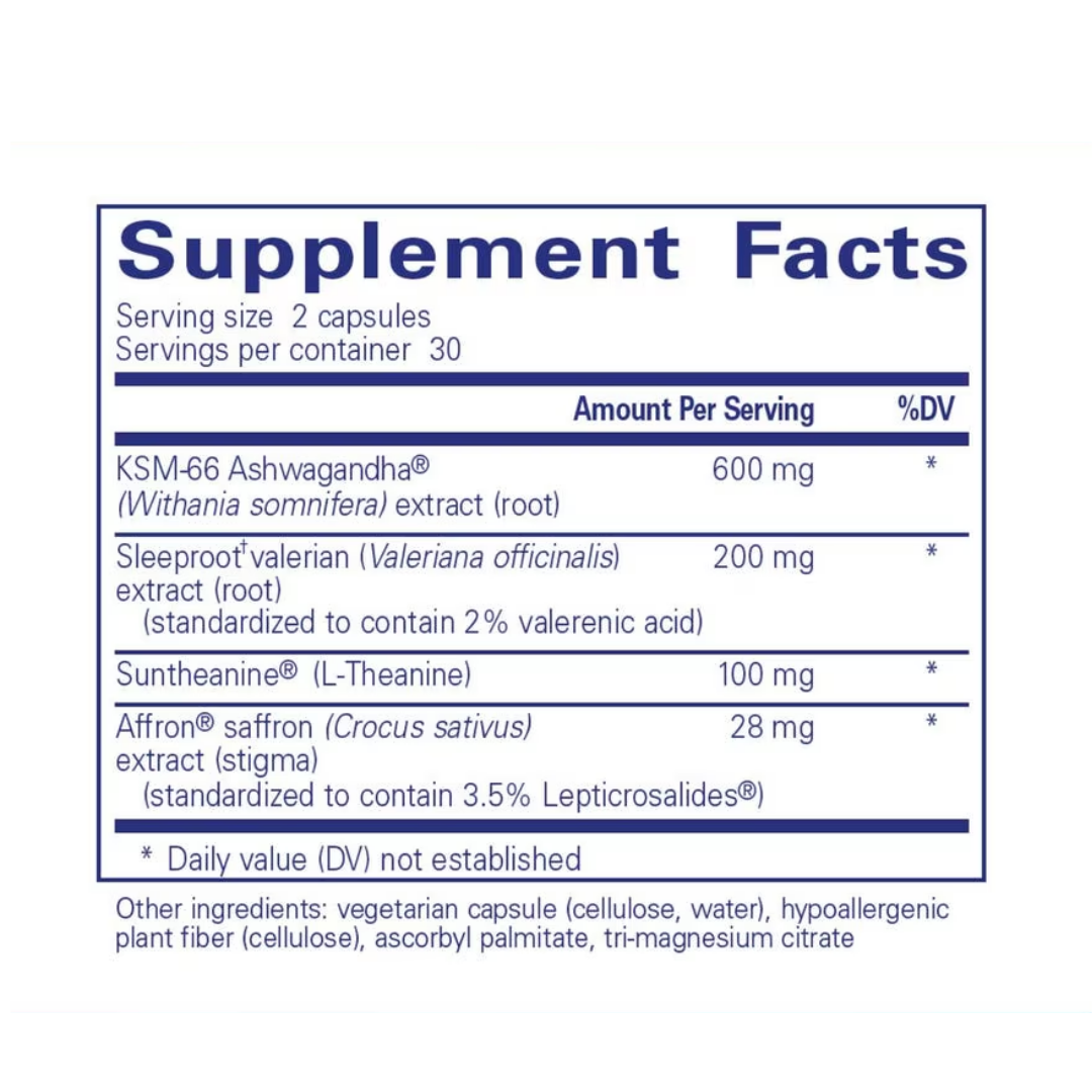 Pure Encapsulations Pure Sleep supplement bottle packaging image