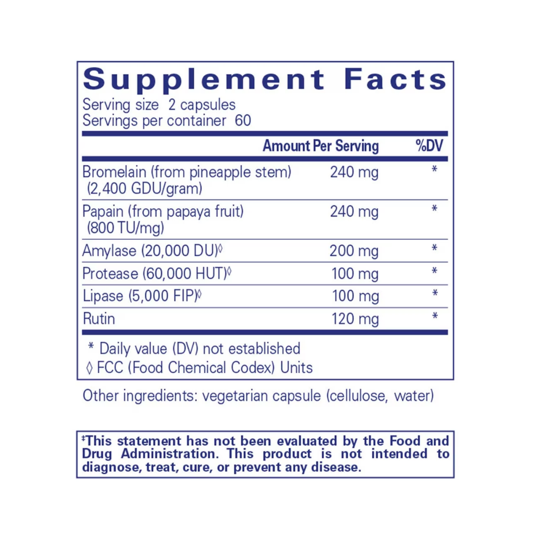 Pure Encapsulations A.I. Enzymes bottle showing supplement packaging and branding