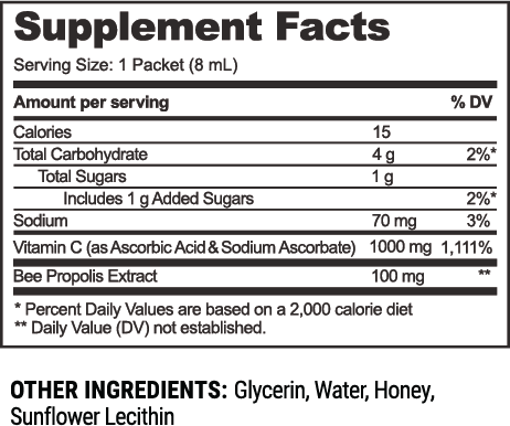 Propolis + Vitamin C 12 Packets