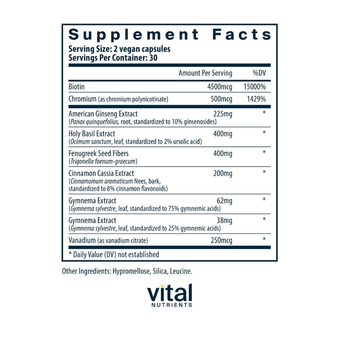 Vital Nutrients Blood Sugar Support